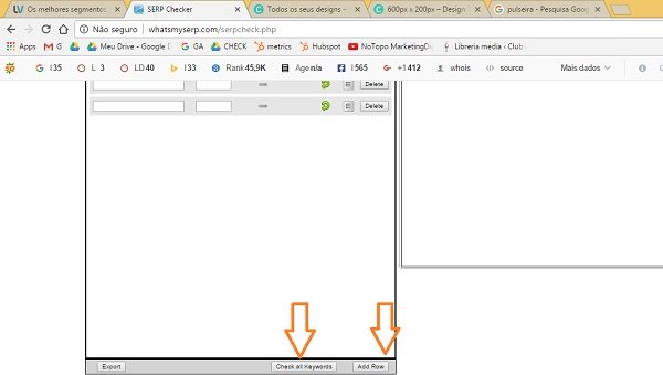 Whatsmyserp - add row